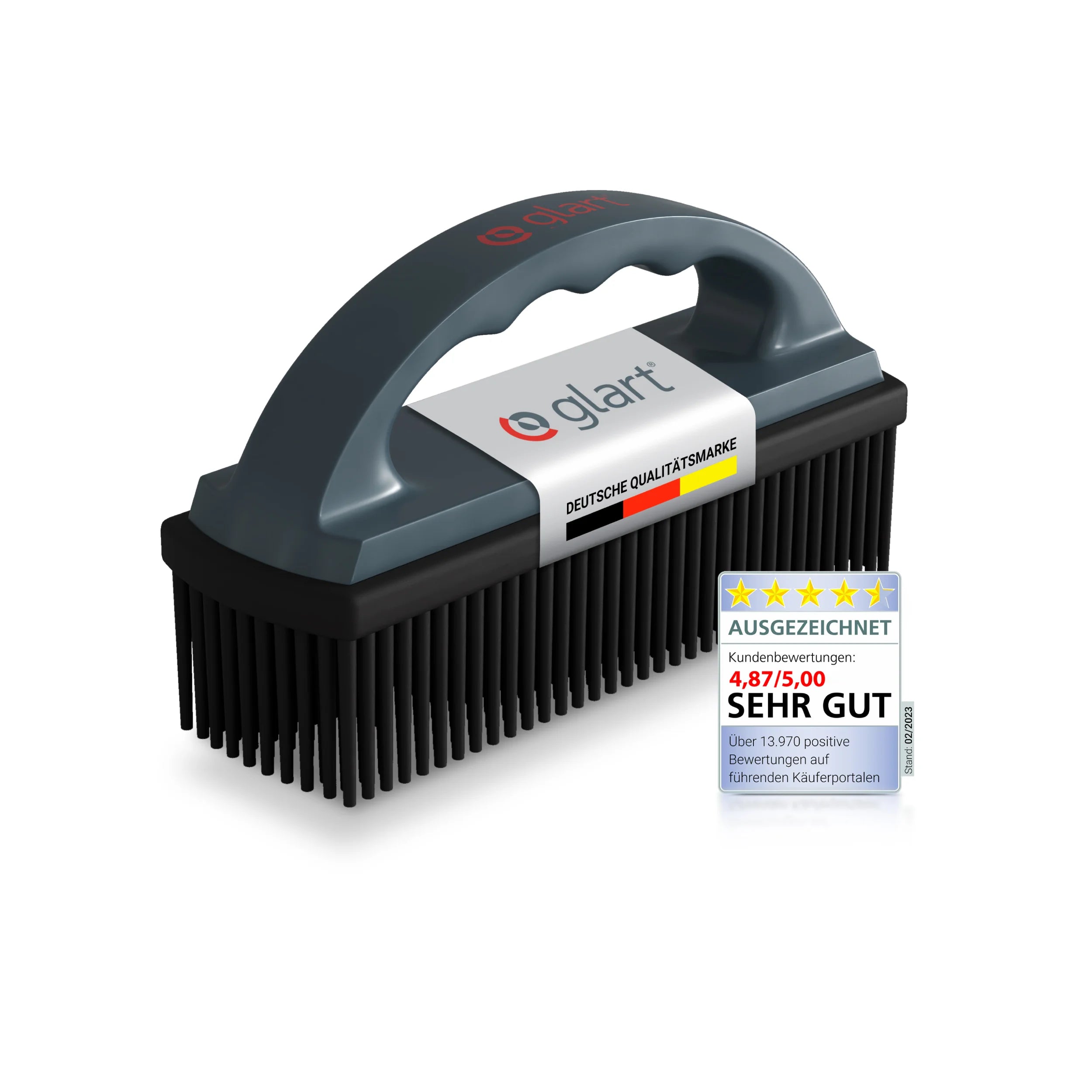 Glart 44THB Tierhaarentferner – Silikonbürste gegen Hundehaare & Katzenhaare