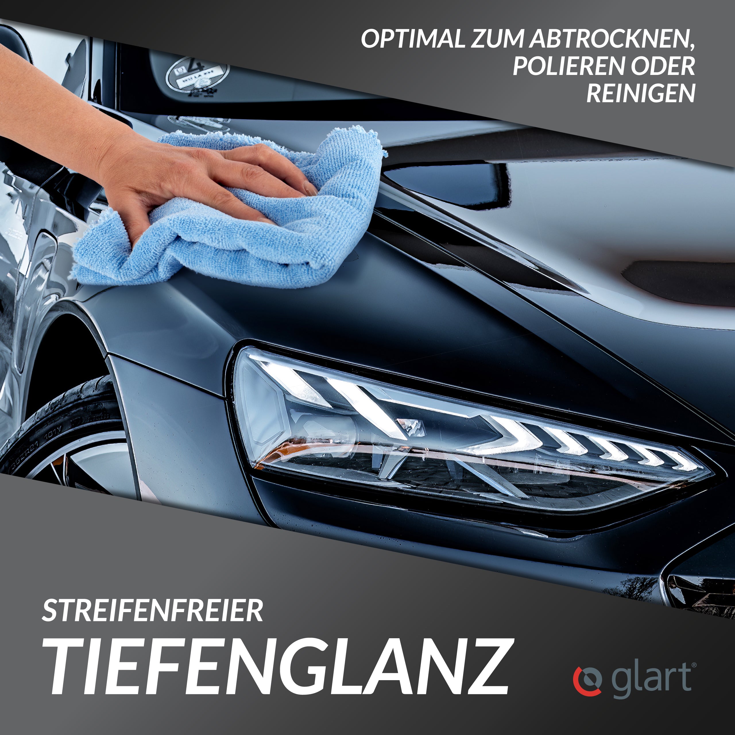 3er Set Mikrofaser Poliertücher – fusselfrei & saugstark, 40x40 cm 05