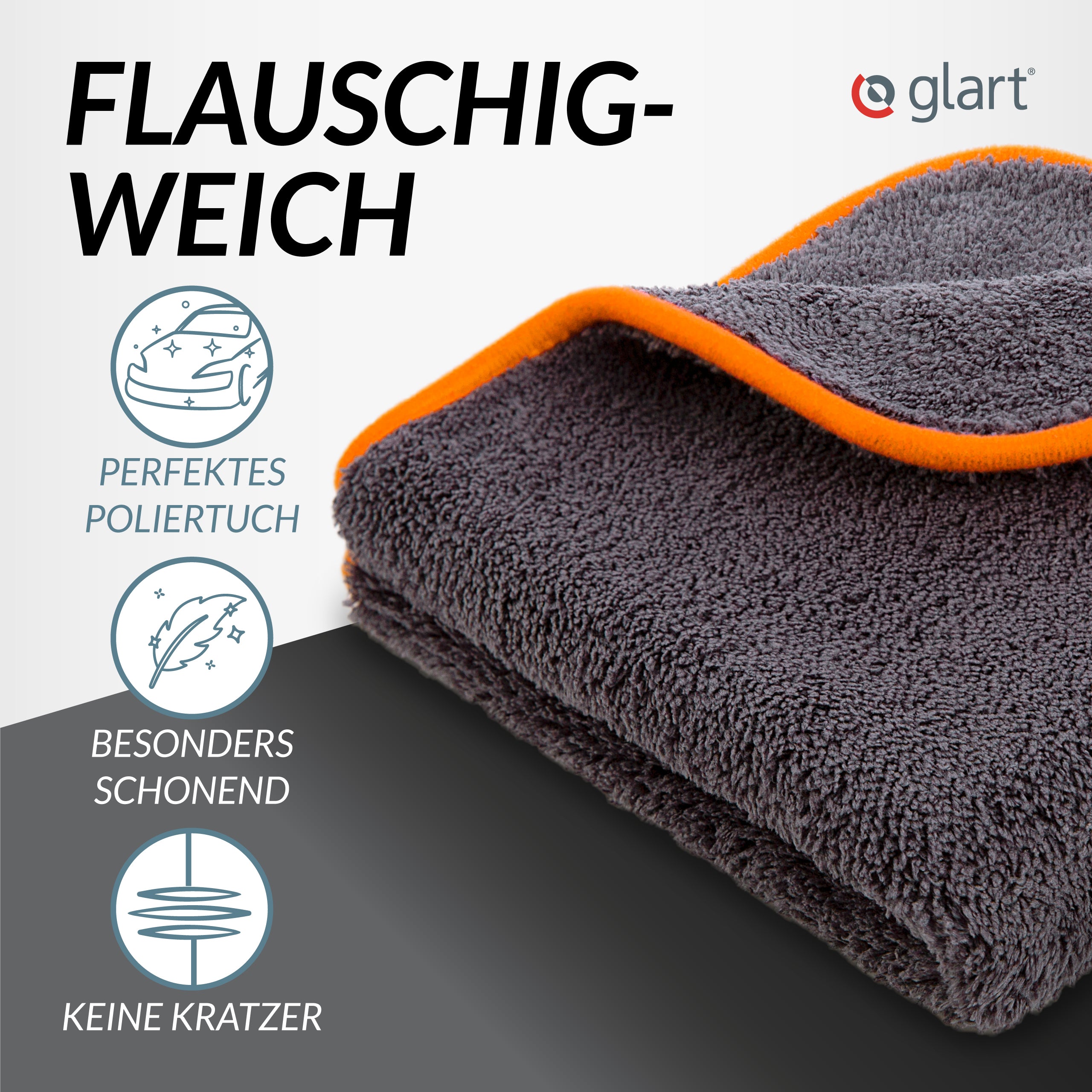 3er Set Mikrofasertücher, 40x40 cm – saugstark, weich & fusselfrei 03