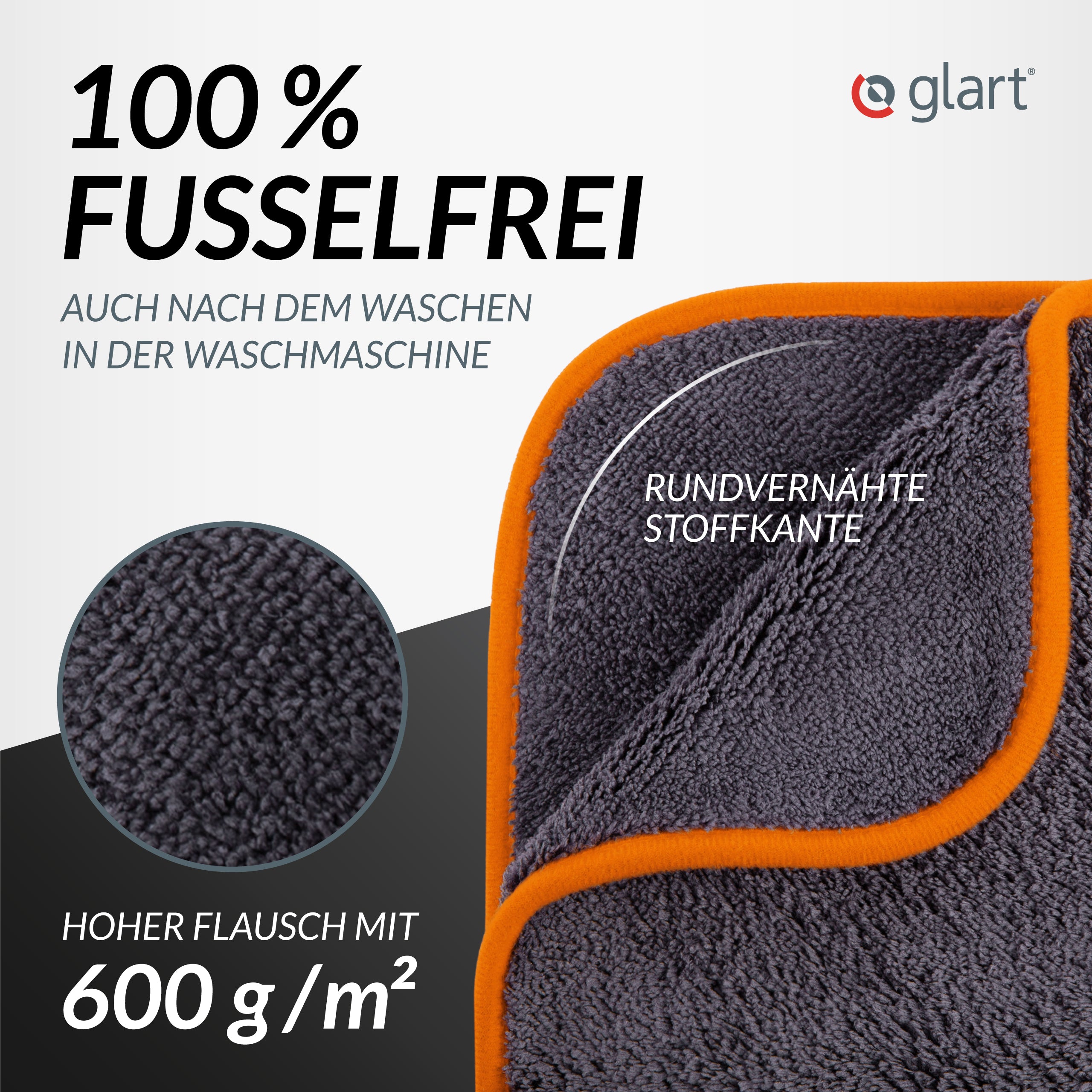 3er Set Mikrofasertücher, 40x40 cm – saugstark, weich & fusselfrei 04