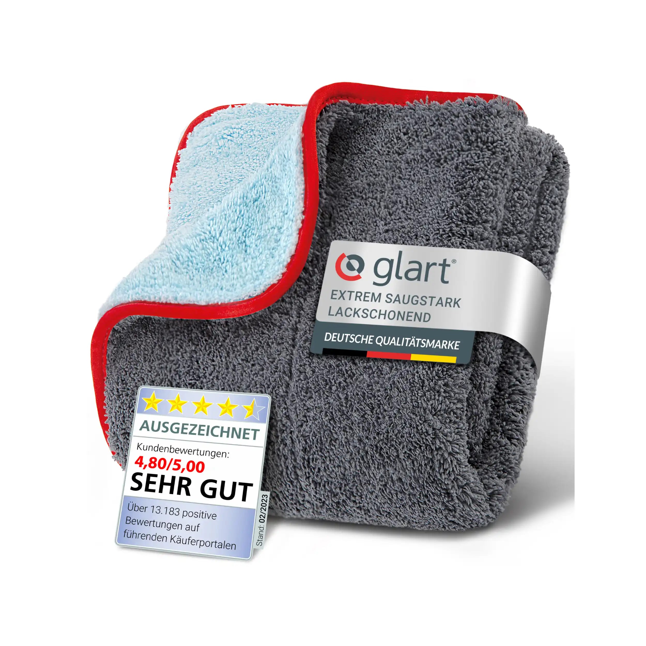 Glart 471PP Auto Mikrofasertuch 60x40 cm rot – Pkw Poliertuch & Trockentuch