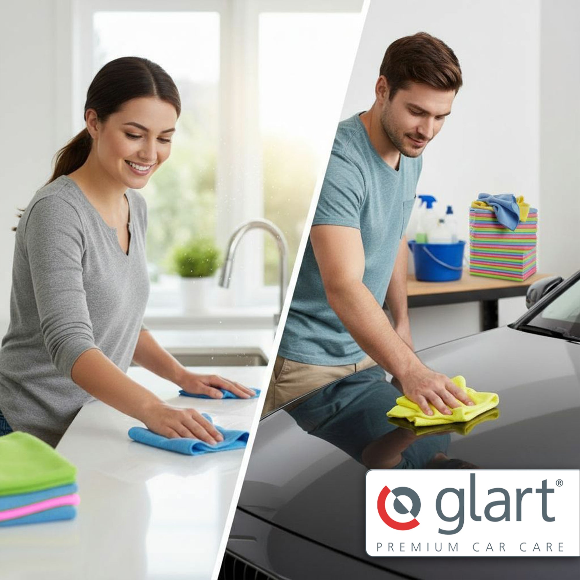 15 Mikrofaser Reinigungstücher, 40x40 cm, saugfähig, fusselfrei