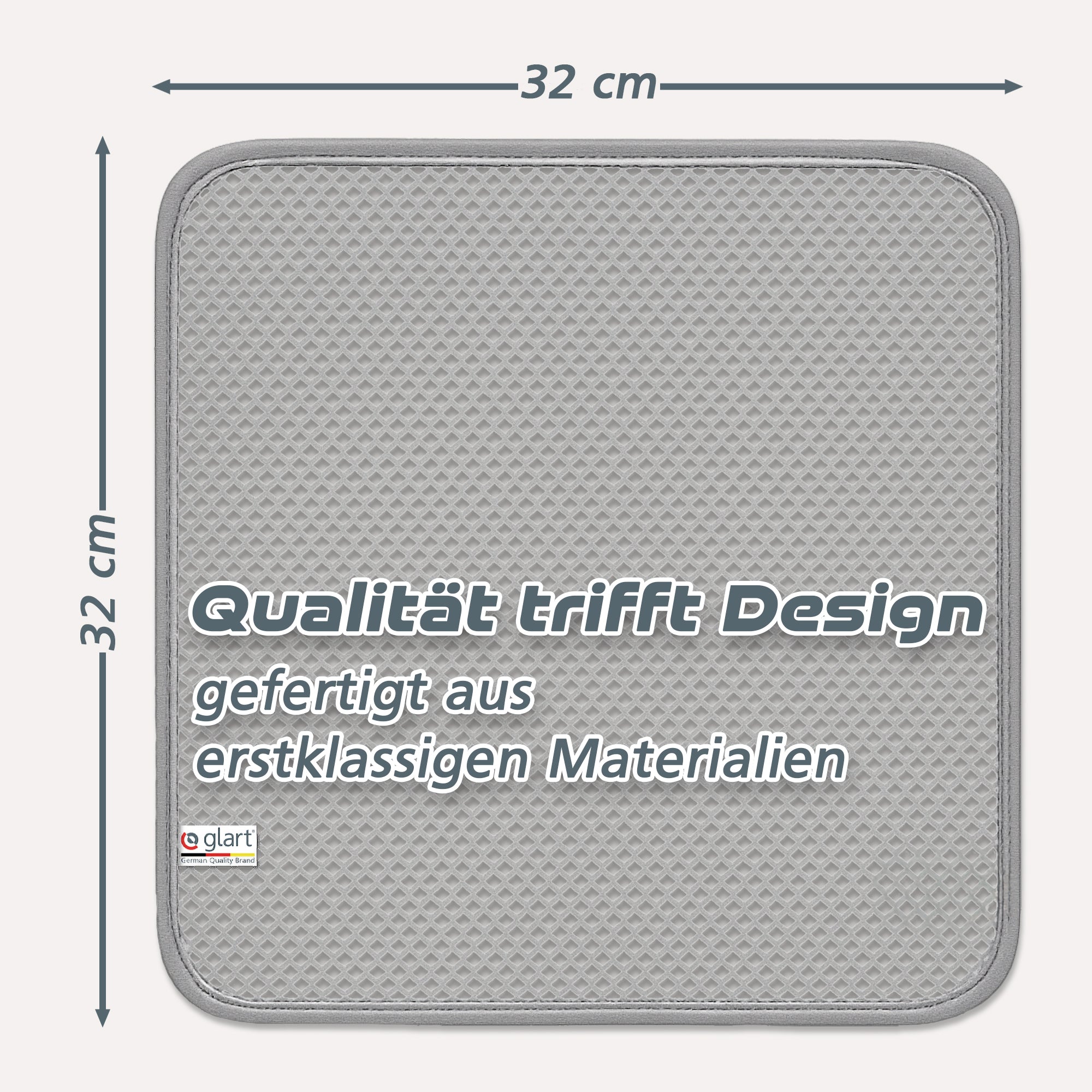 Glart H44T2 2er-Set Teigreinigungstuch – je 32x32 cm – Ideal für Teigreste auf Schüsseln, Rührbesen, Edelstahl & Silikon – Wiederverwendbar, spülmaschinenfest, sanft & effizient