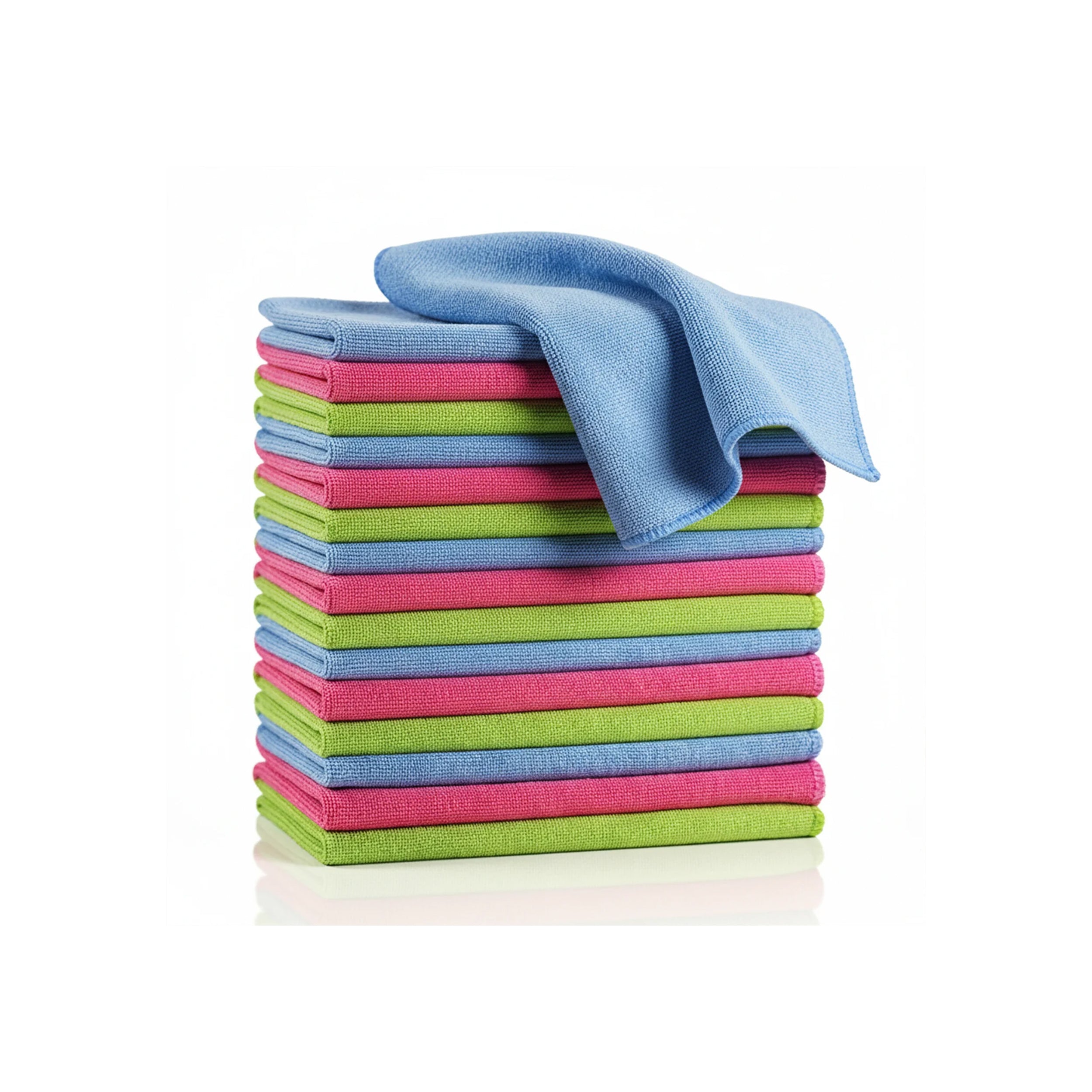 15 Mikrofaser Reinigungstücher, 40x40 cm, saugfähig, fusselfrei