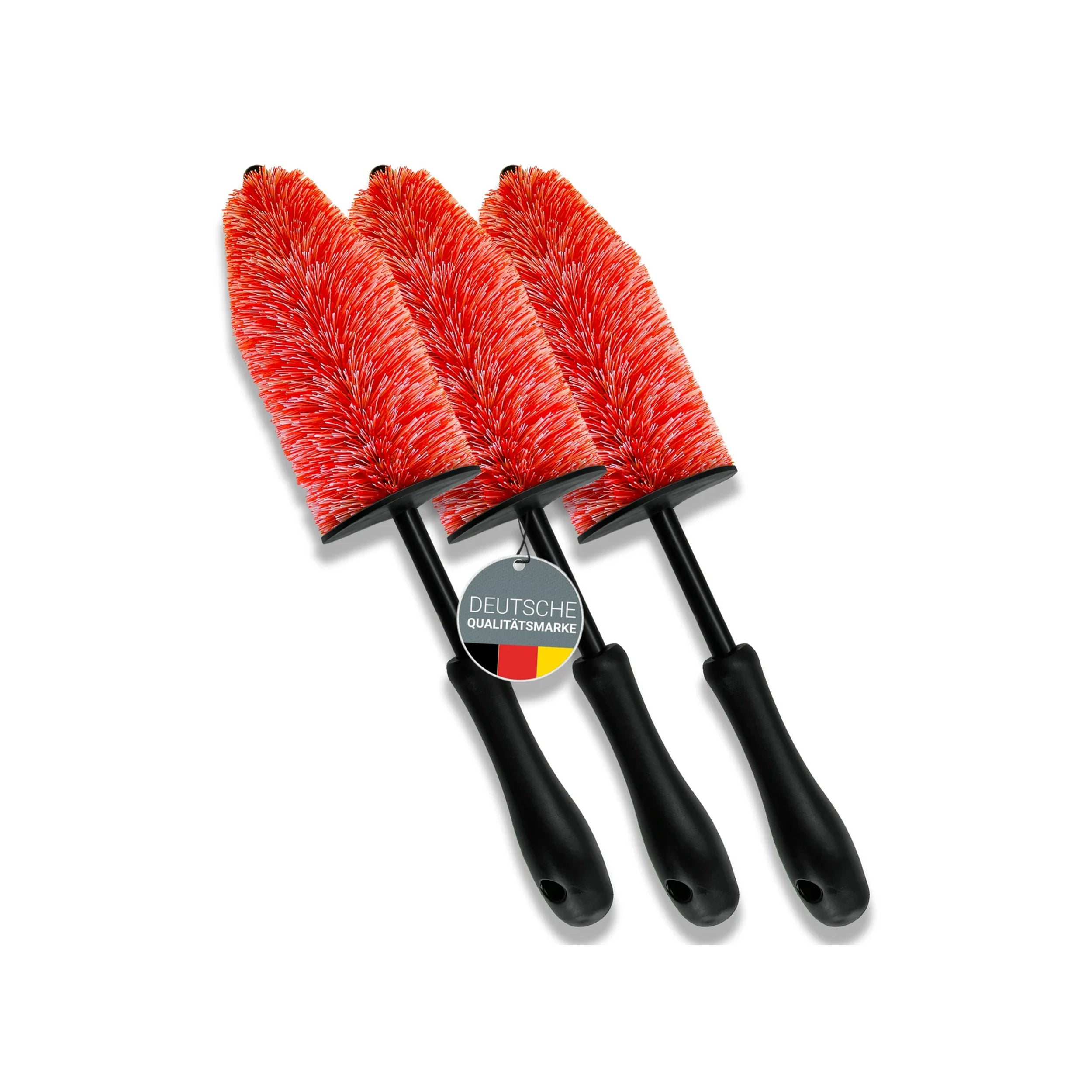 3er Set Auto Felgenbürste – für Alufelgen, Stahlfelgen, Speichen