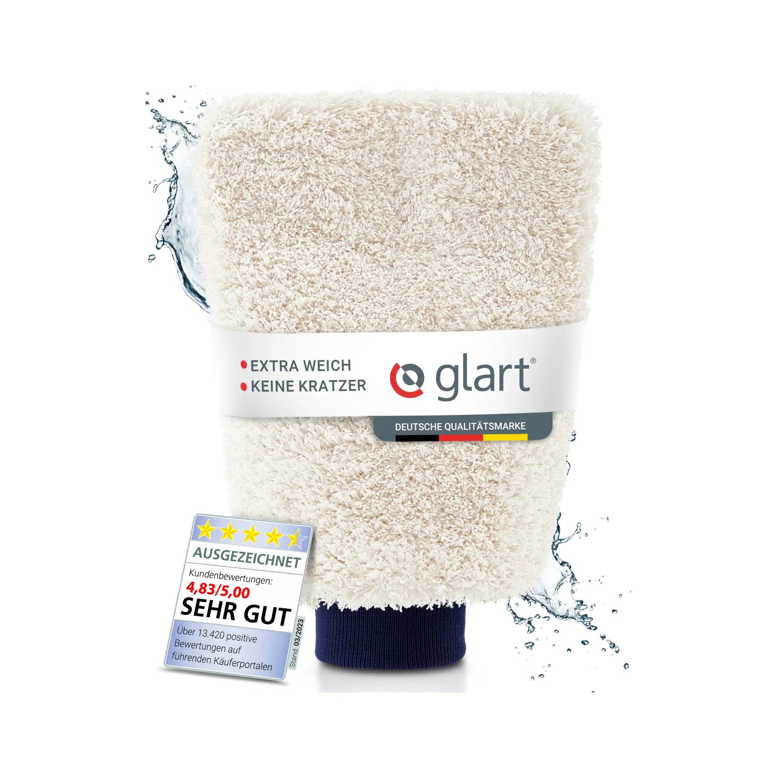 Glart 44WH Mikrofaser Waschhandschuh Auto für professionelle Autopflege