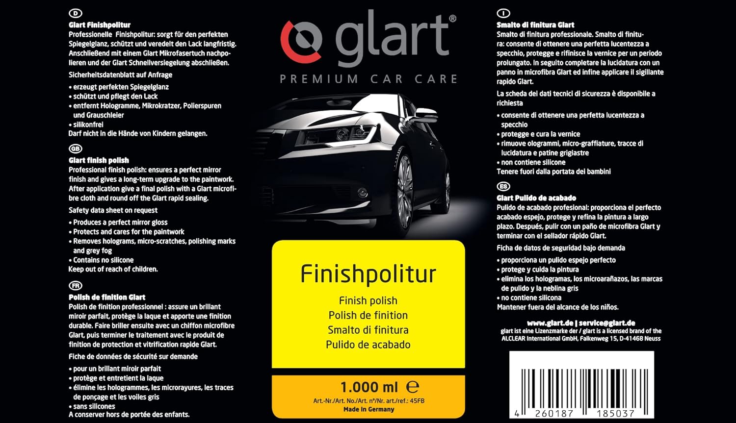 Finishpolitur 1.000 ml – Autopolitur für Lackaufbereitung, silikonfrei 06