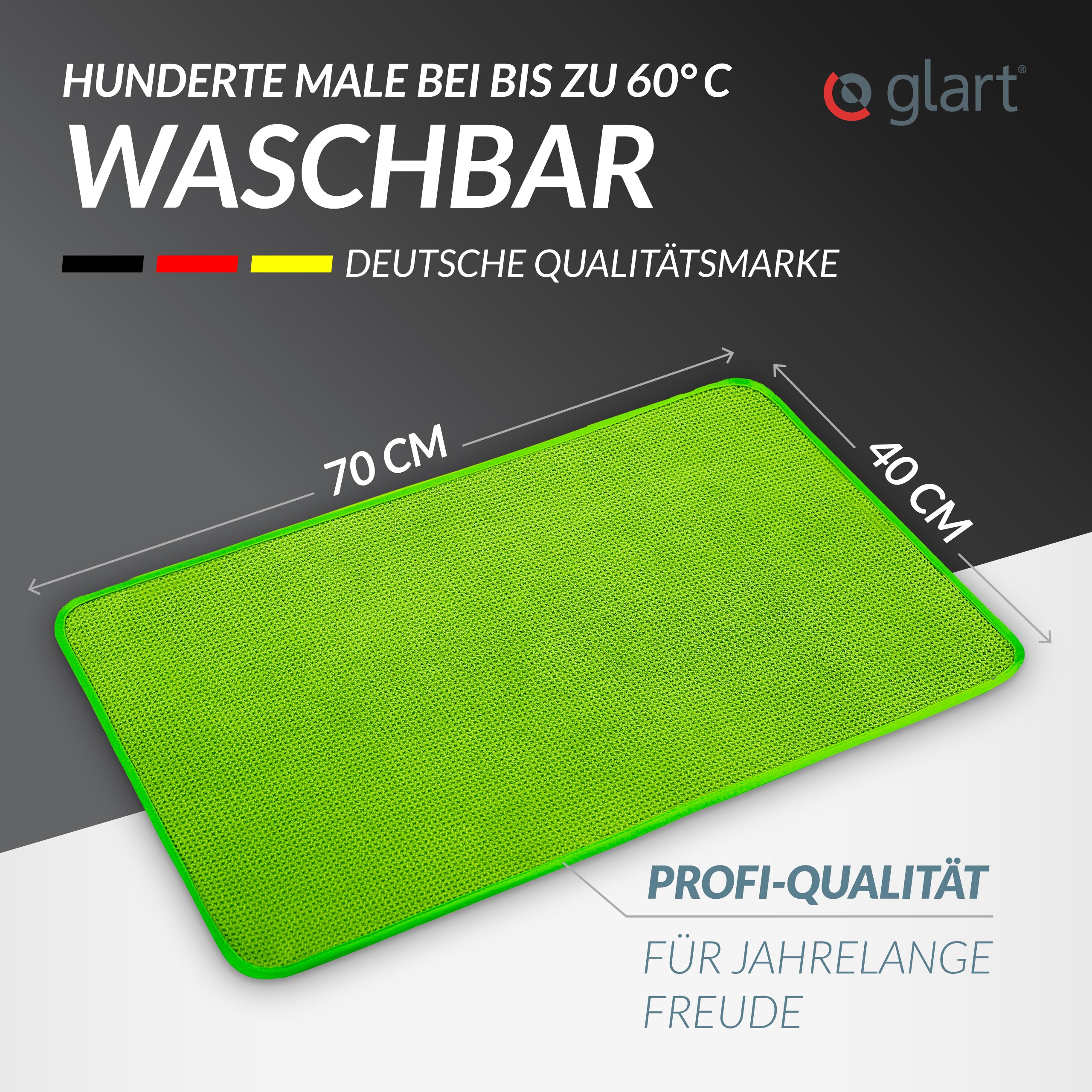 2er Set Auto Trockentücher 70x40 cm – Premium Mikrofasertücher, Grün 06