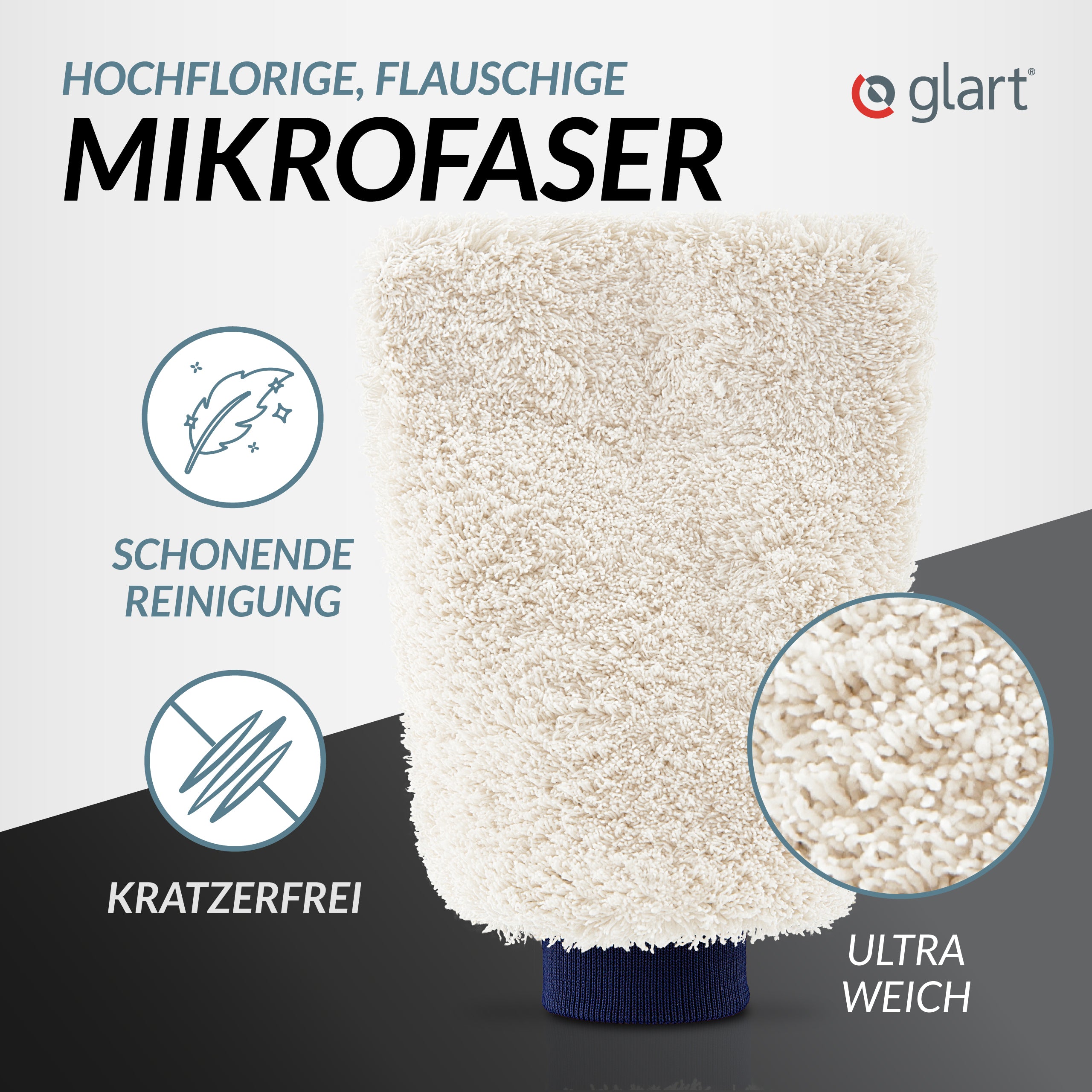 Mikrofaser Waschhandschuh – saugstark & kratzfrei, für Auto & Motorrad 02