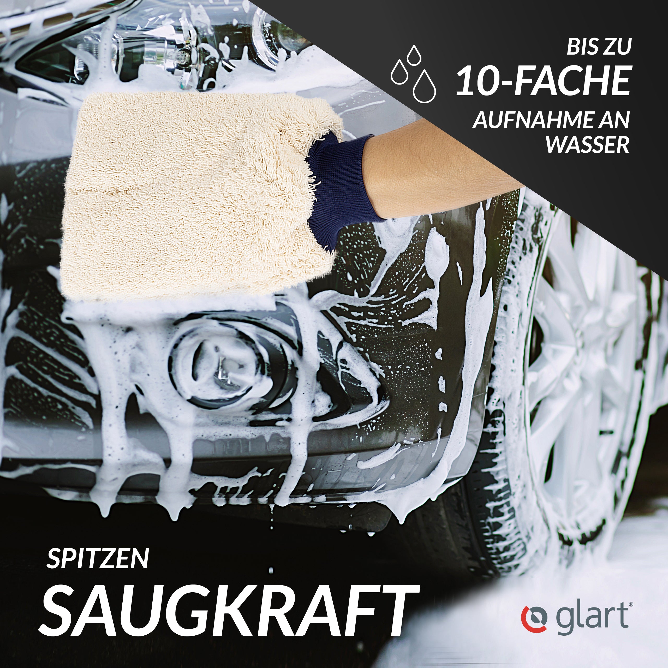 Mikrofaser Waschhandschuh – saugstark & kratzfrei, für Auto & Motorrad 03