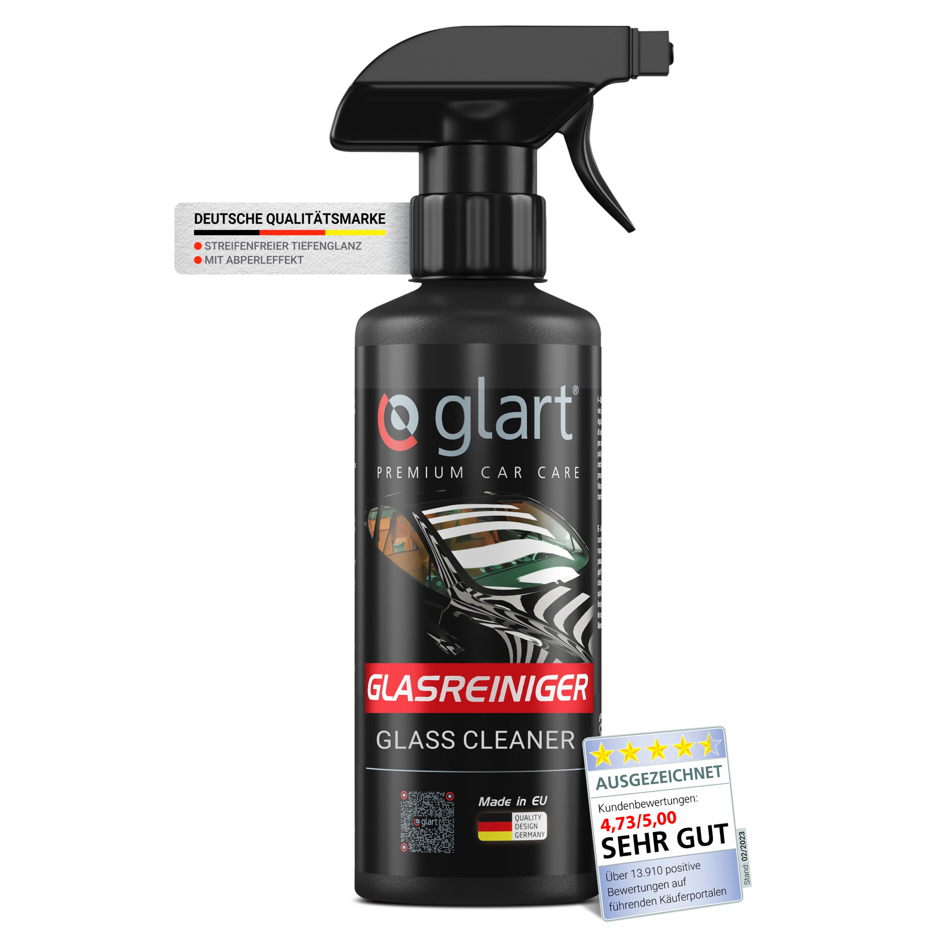 Glasreiniger 500 ml - für Autoscheiben, streifenfrei & Abperl-Effekt 01