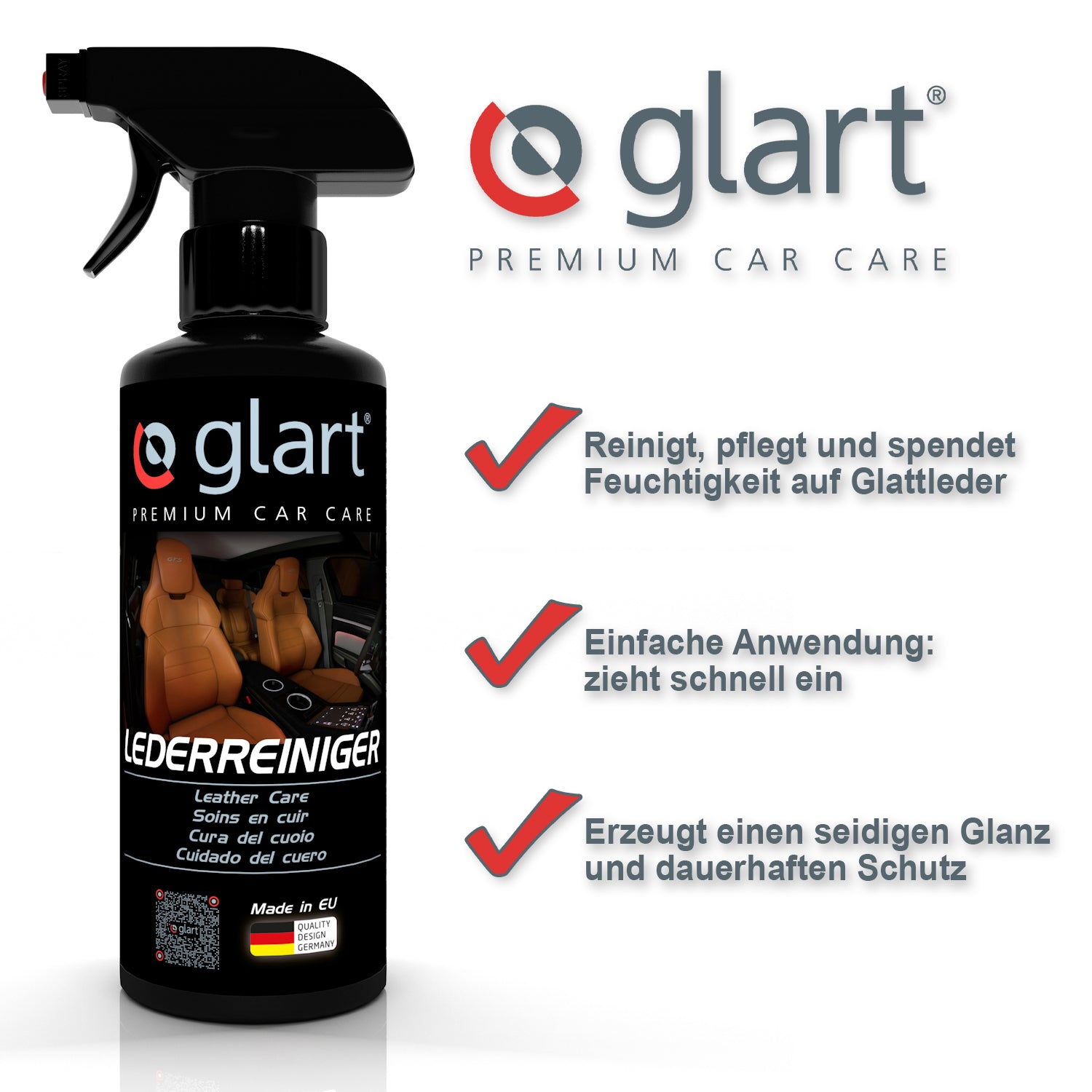 Lederreiniger 500 ml – für Fahrzeuge, Möbel & Motorradbekleidung 02