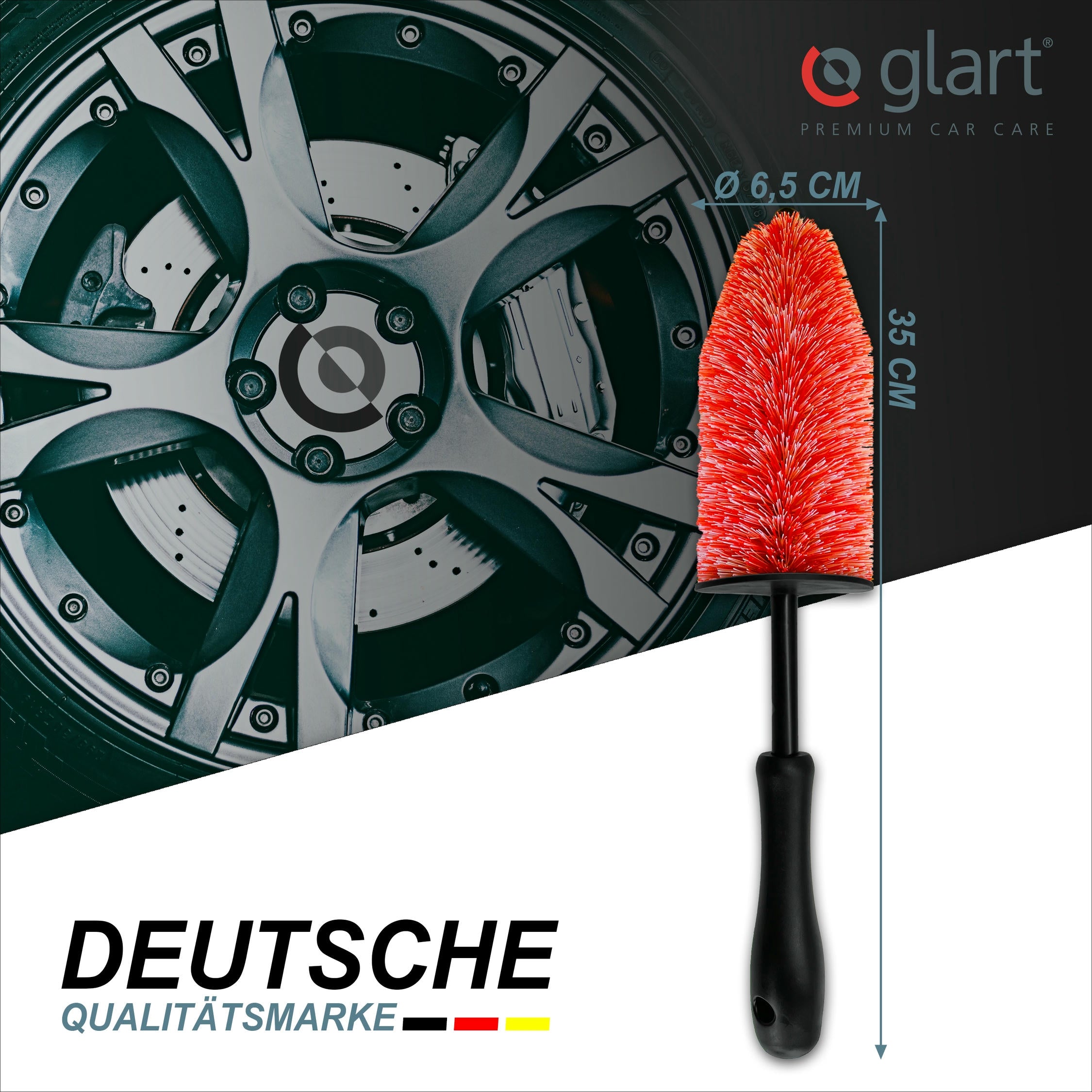 3er Set Mikrofaser Felgenbürsten – schonend, für Alu- & Stahlfelgen 05