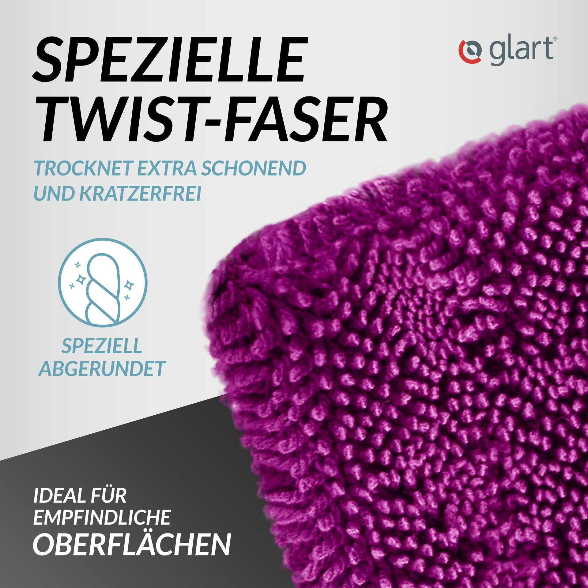 Twist Auto Trockentuch XXL Lila 60x40 cm – Extra saugfähig, kratzfrei 04