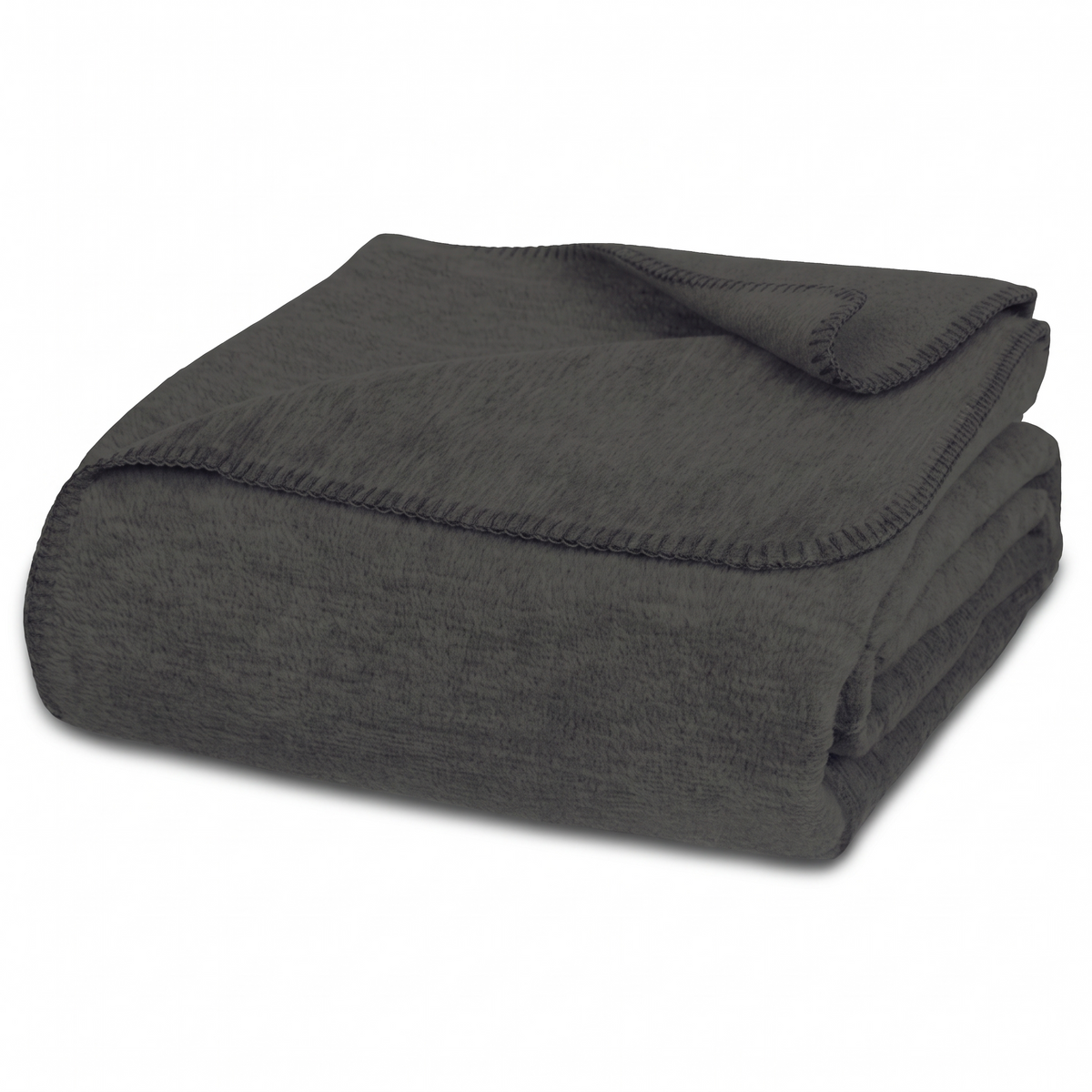 Kuscheldecke 130x170 cm uni grau